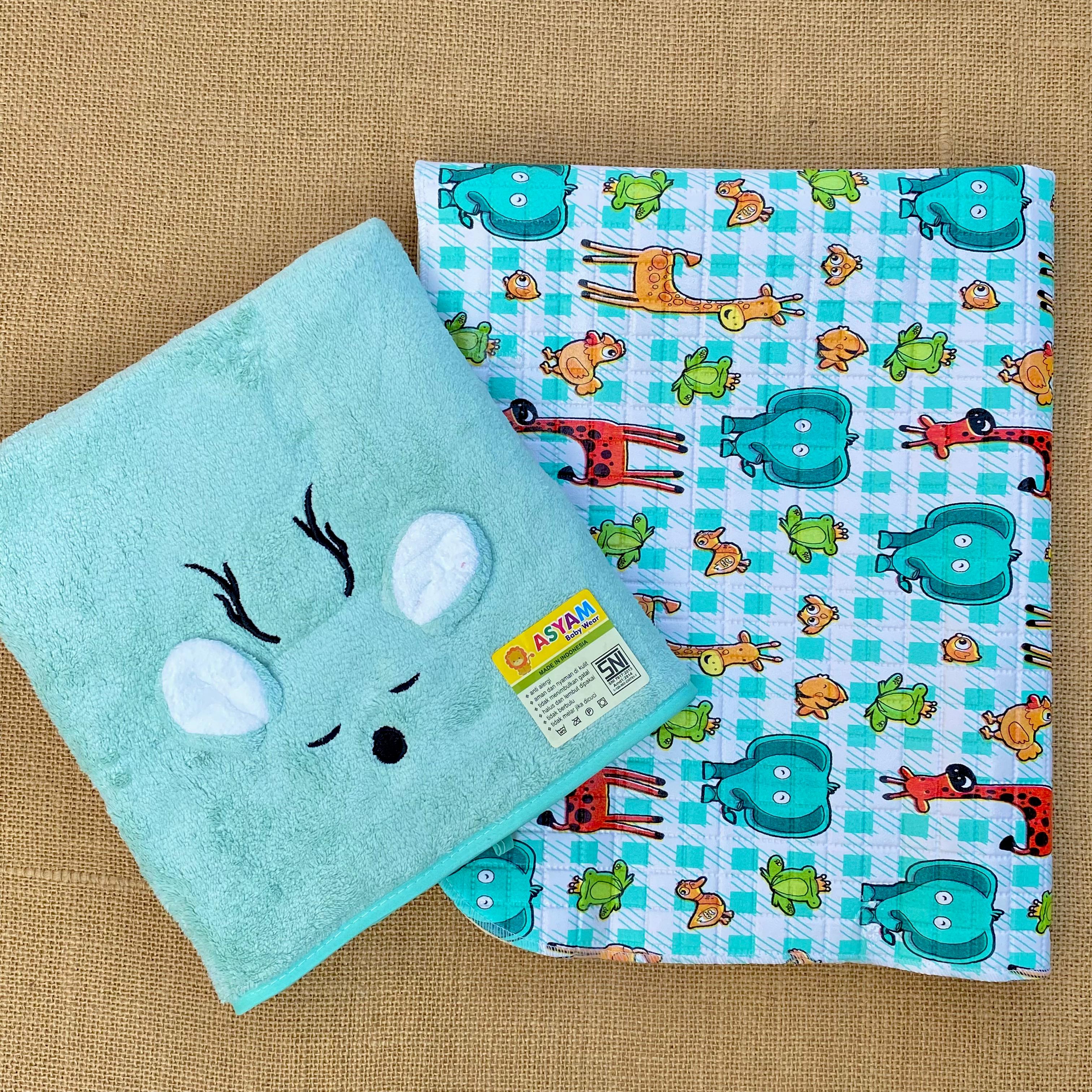 Paket Hemat Handuk Bayi + Perlak Bayi Baru Lahir ASYAM BABY