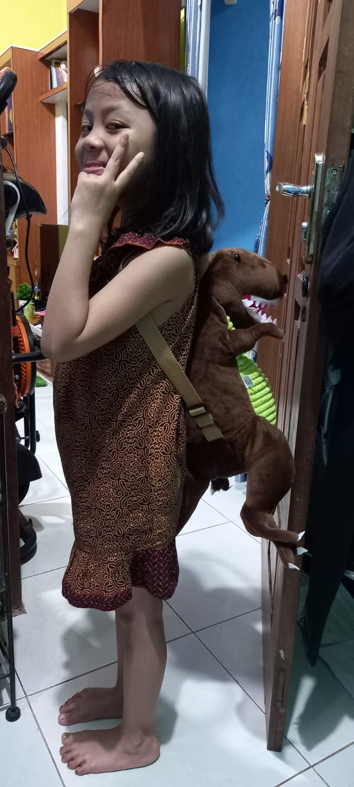 Tas Boneka Gendong  karakter dinosaurus tirex tas Rangsel tirex karakter dinosaurus untuk hadiah mewah anak anak ulang tahun