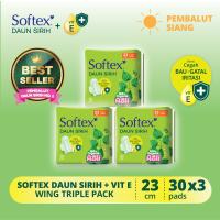 [Paket isi 3] Softex Daun Sirih + Vitamin E 23cm Jumbo Pack isi 30 Pads