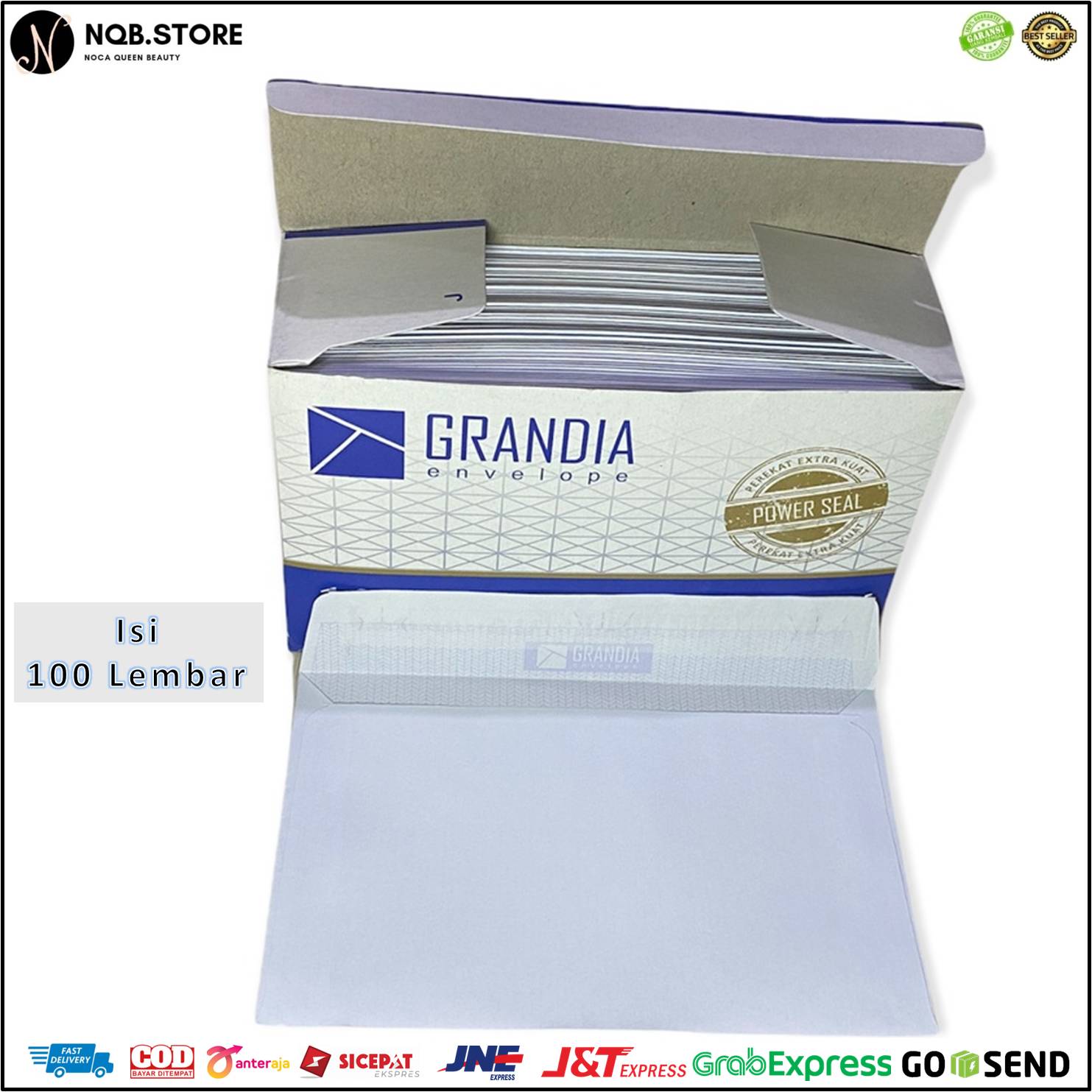 Amplop Polos Putih Grandia isi 100 Lembar Dengan Lem Perekat - Envelope Kode 104 Kondangan Sumbangan