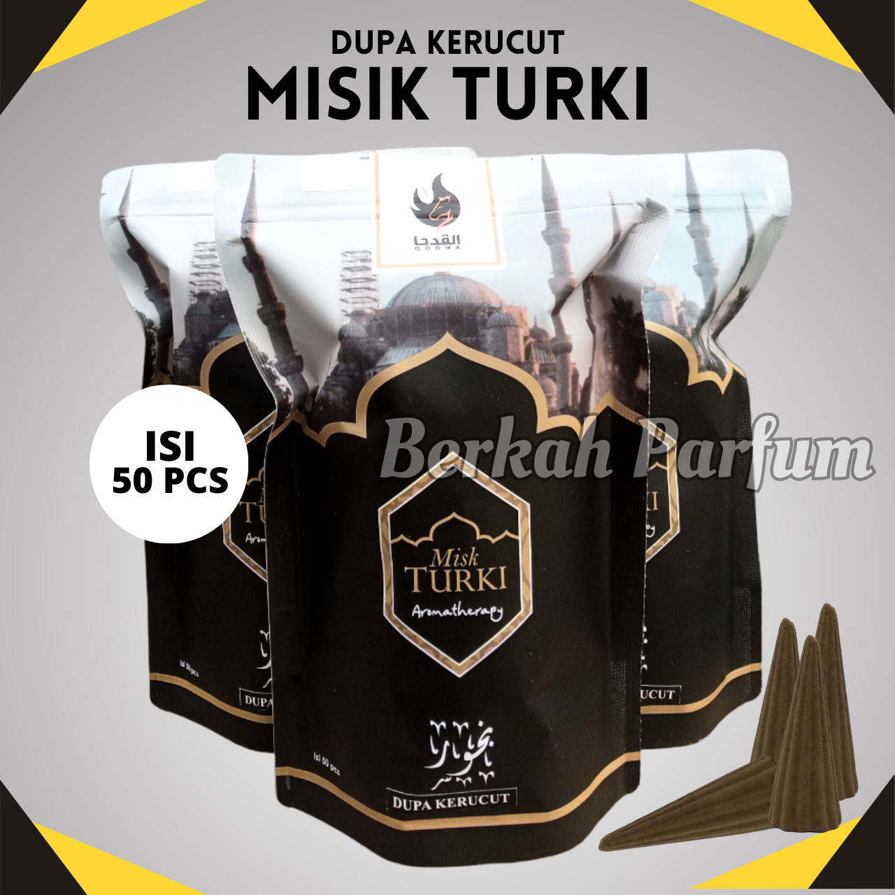 Dupa Kerucut Aromatherapy aroma Gahru Gaharu isi 50 pcs Pewangi ruangan tahan lama