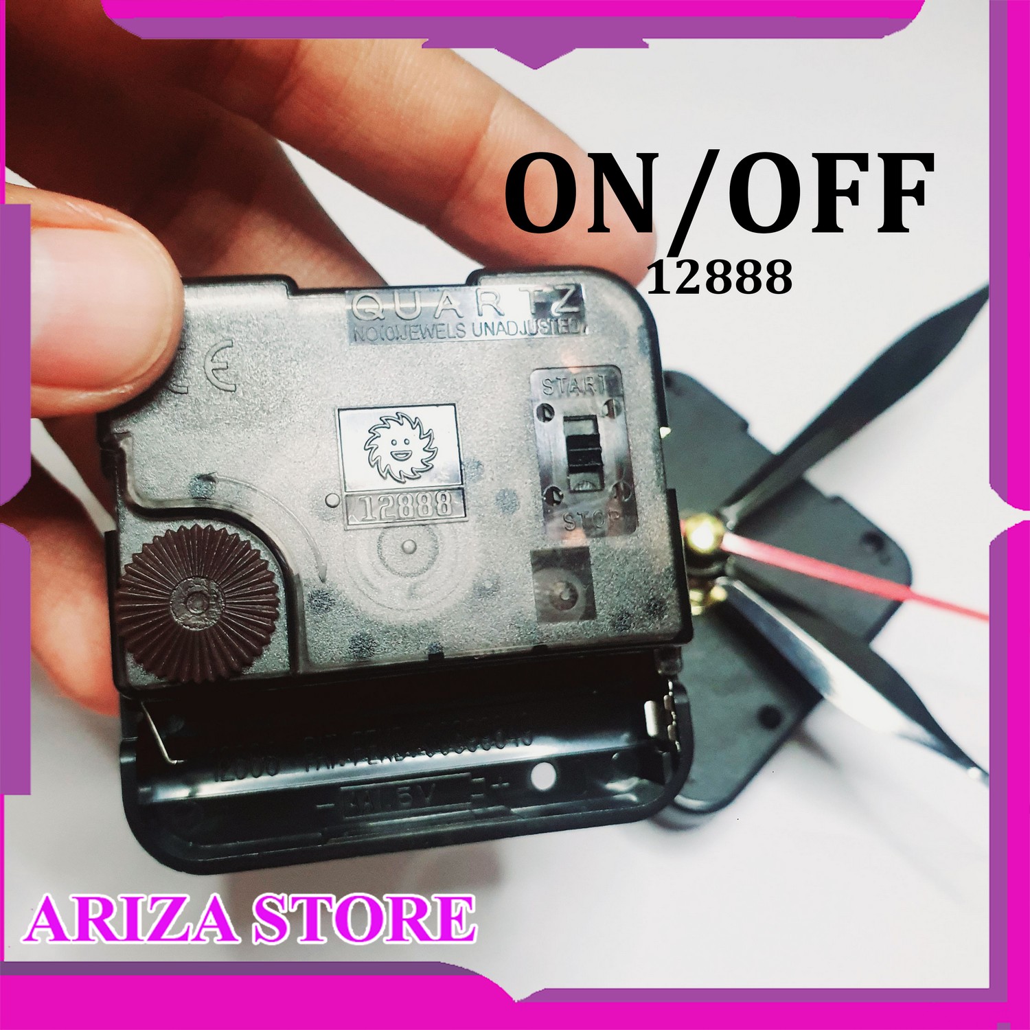 Mesin Jam Dinding SKP Detak On Off Quartz 12888 Taiwan Original Awet Tahan Lama