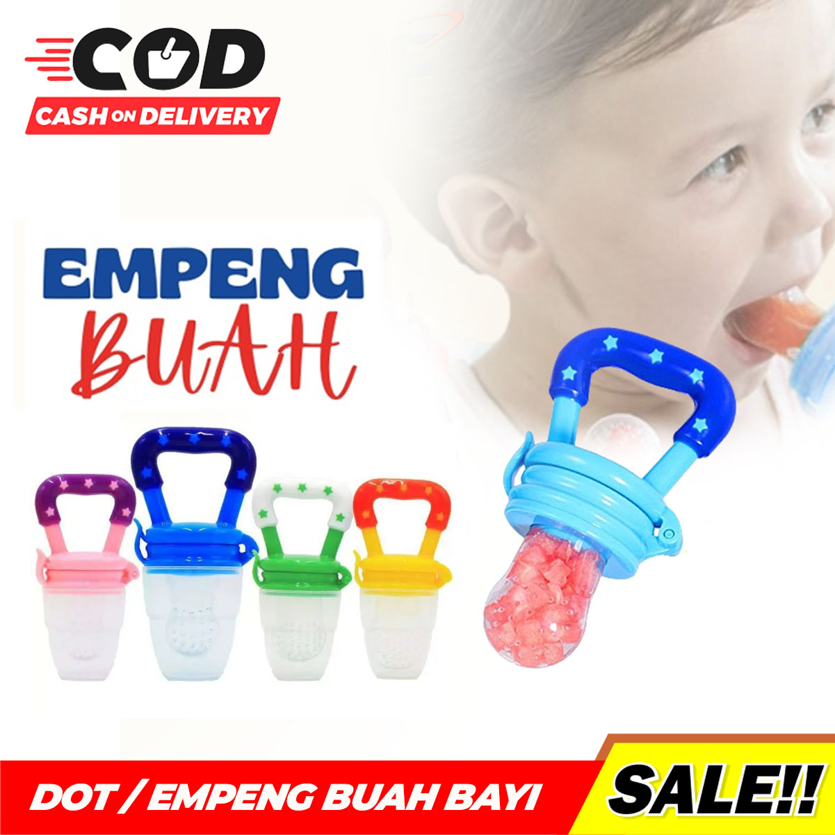 BISA COD - Botol Dot Bayi / Dot Bayi Silikon Lembut Botol Sendok Makan Bayi 125 ml Gratis Empeng Buah Bayi Fruit Feeder