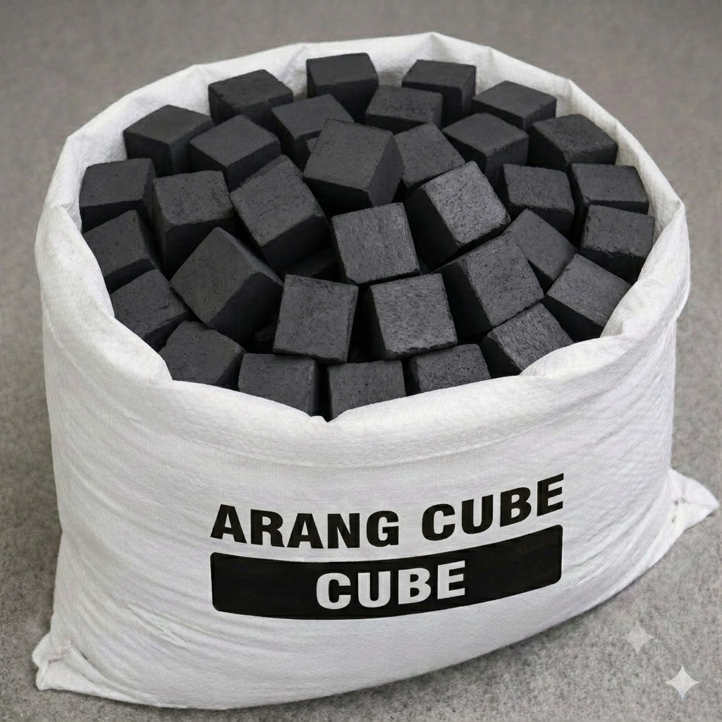 Arang Briket Hexagonal 1 KG | Arang Batok Kelapa Premium Anti Asap Tahan Lama | Cocok untuk BBQ