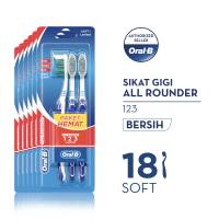 Oral-B Sikat Gigi All Rounder 123 Clean Soft isi 3 pcs x6