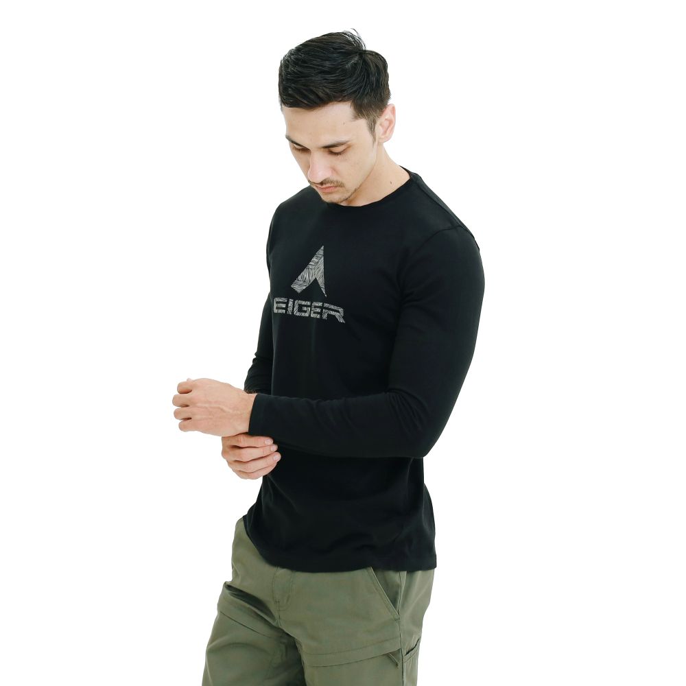 910006606 ETNISCH LS T-SHIRT - BLK