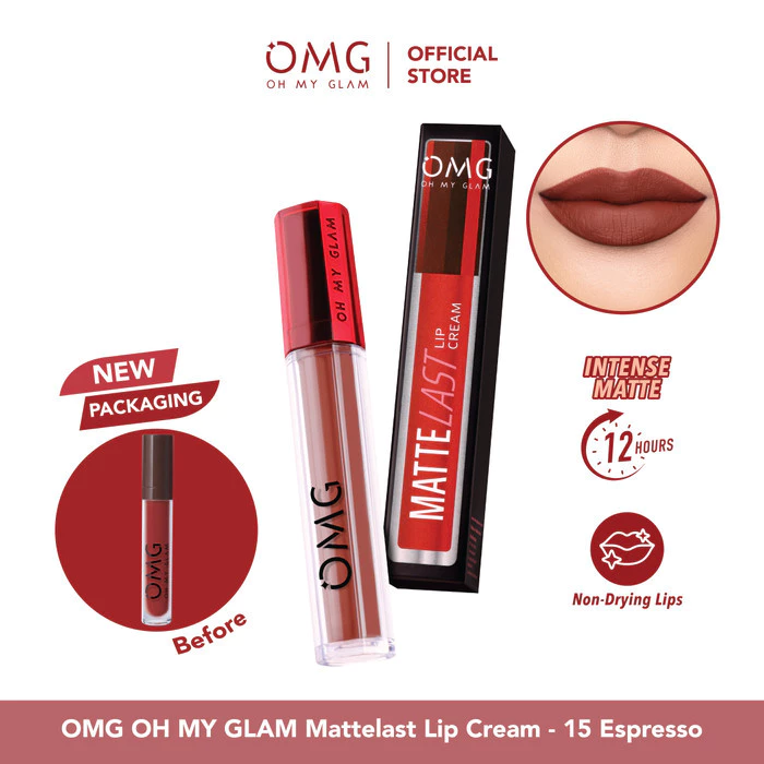 OMG Lip Cream Matte Oh My Glam Mattelast Lipcream Ombre Lipstik Halal BPOM