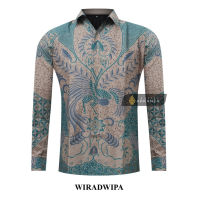 BATIK ARKANZA Motif WIRADWIPA Atasan Kemeja Baju Batik Pria Cowok Slimfit Full Lapis Furing