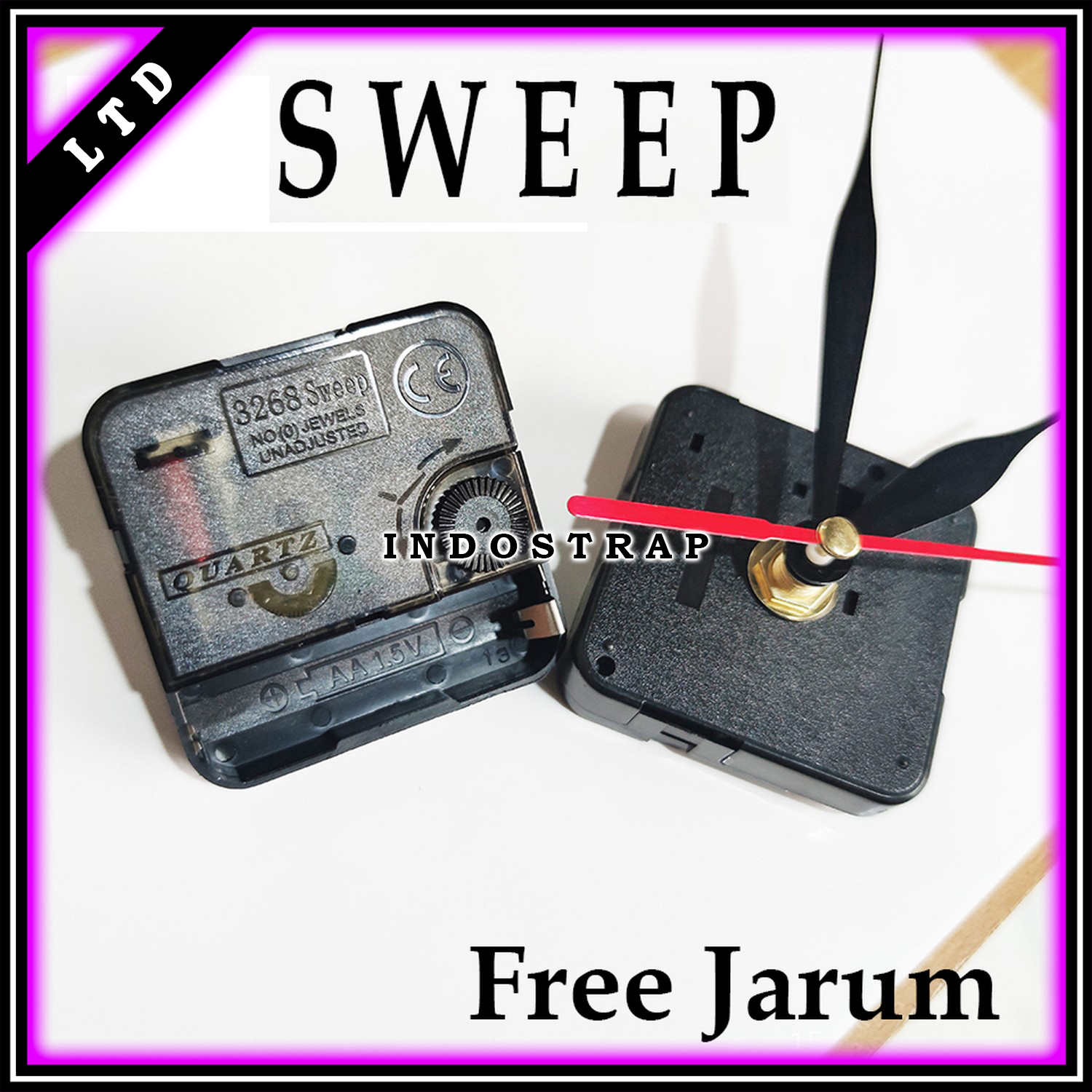Mesin jam dinding murah sweep tanpa suara 3268S merayap putaran sangat halus