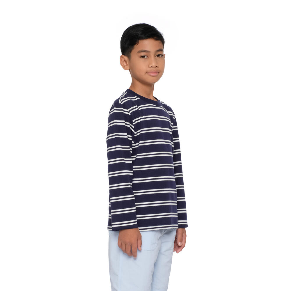 910010505 JR MOORLAND STRIPE LS TEES 1.0 - NAV