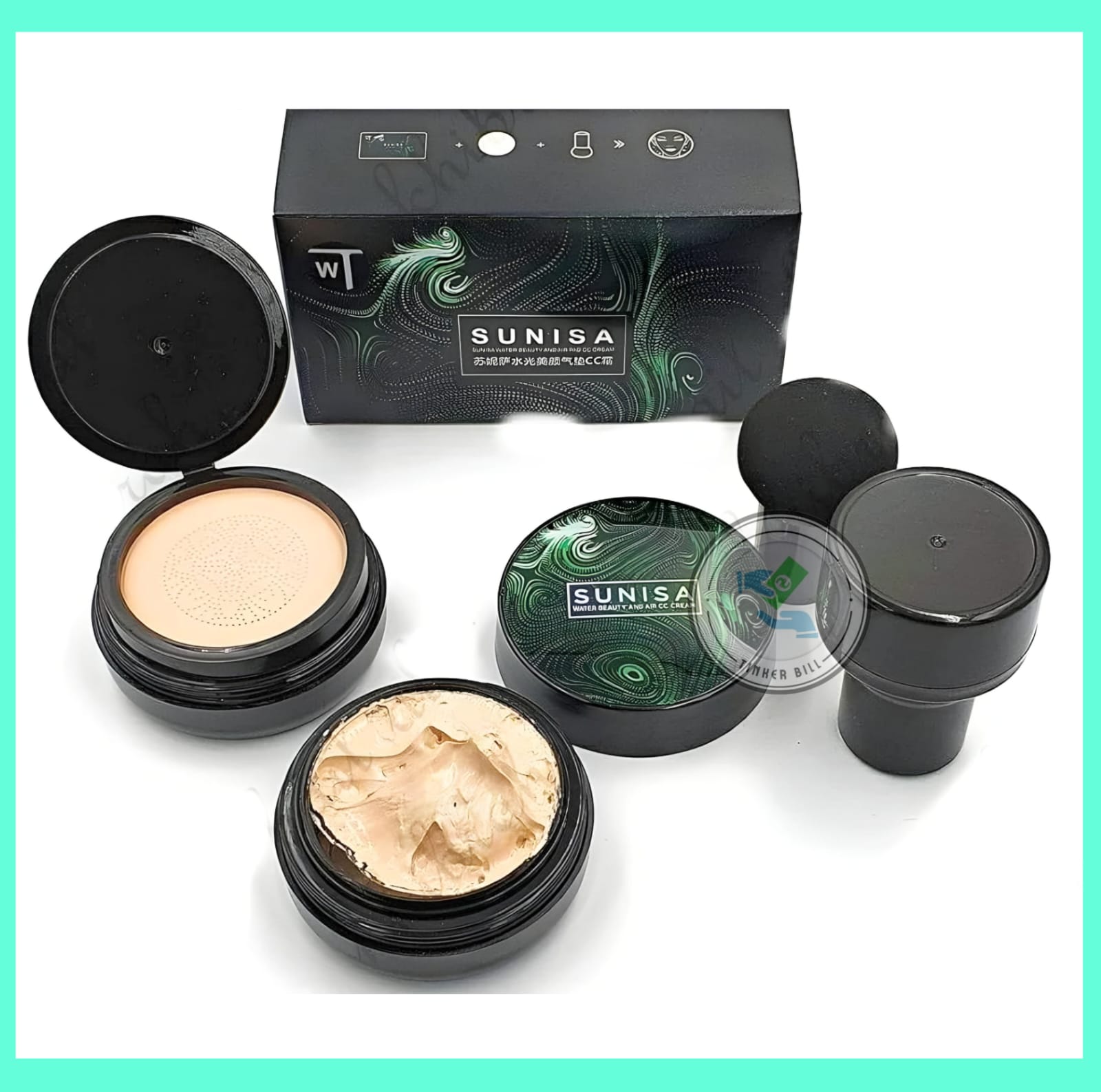 SUNISA MUSHROOM HEAD BB CUSHION AIR PAD CC CREAM BENTUK JAMUR 20 GRAM