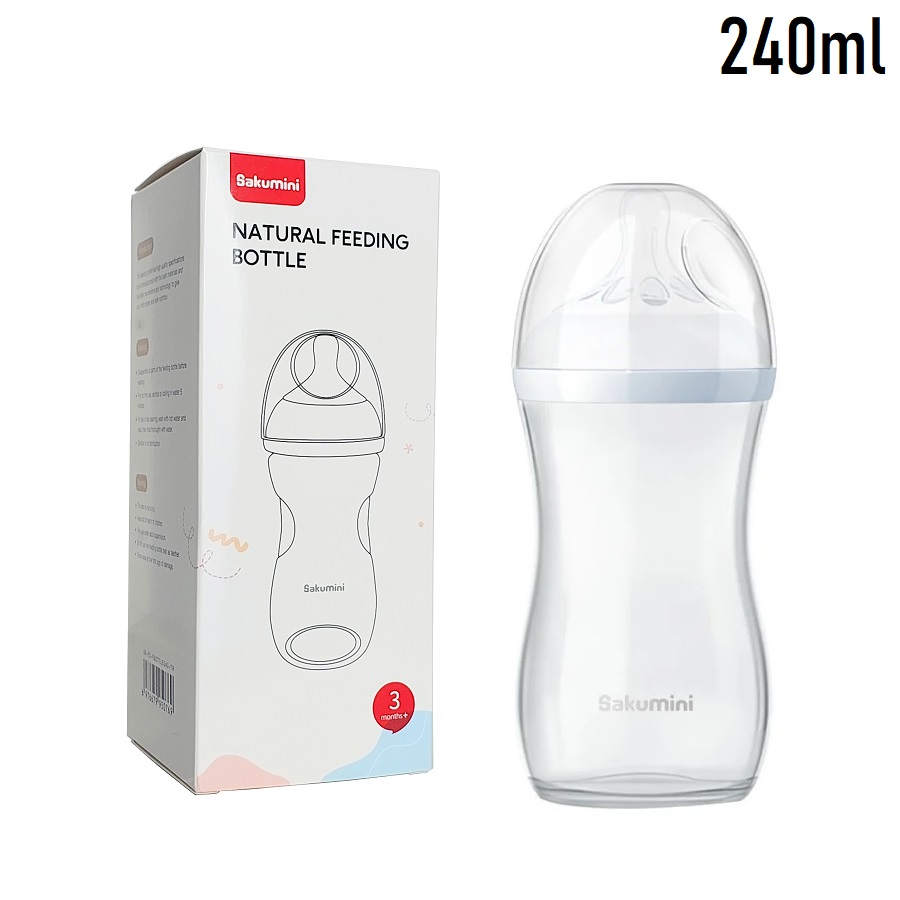 Sakumini Natural Feeding Bottle Botol Susu Bayi Wideneck Mirip Payudara BPA Free
