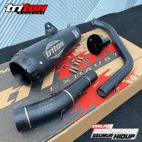 knalpot Yamaha XSR 155 full system Triton Indonesia gratis DB killer peredam