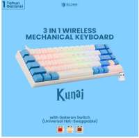 Keyboard gaming sades mechanical bluetooth wireless wired type-c tkl 60% 68 keys rgb 3in1 kunai sk-868