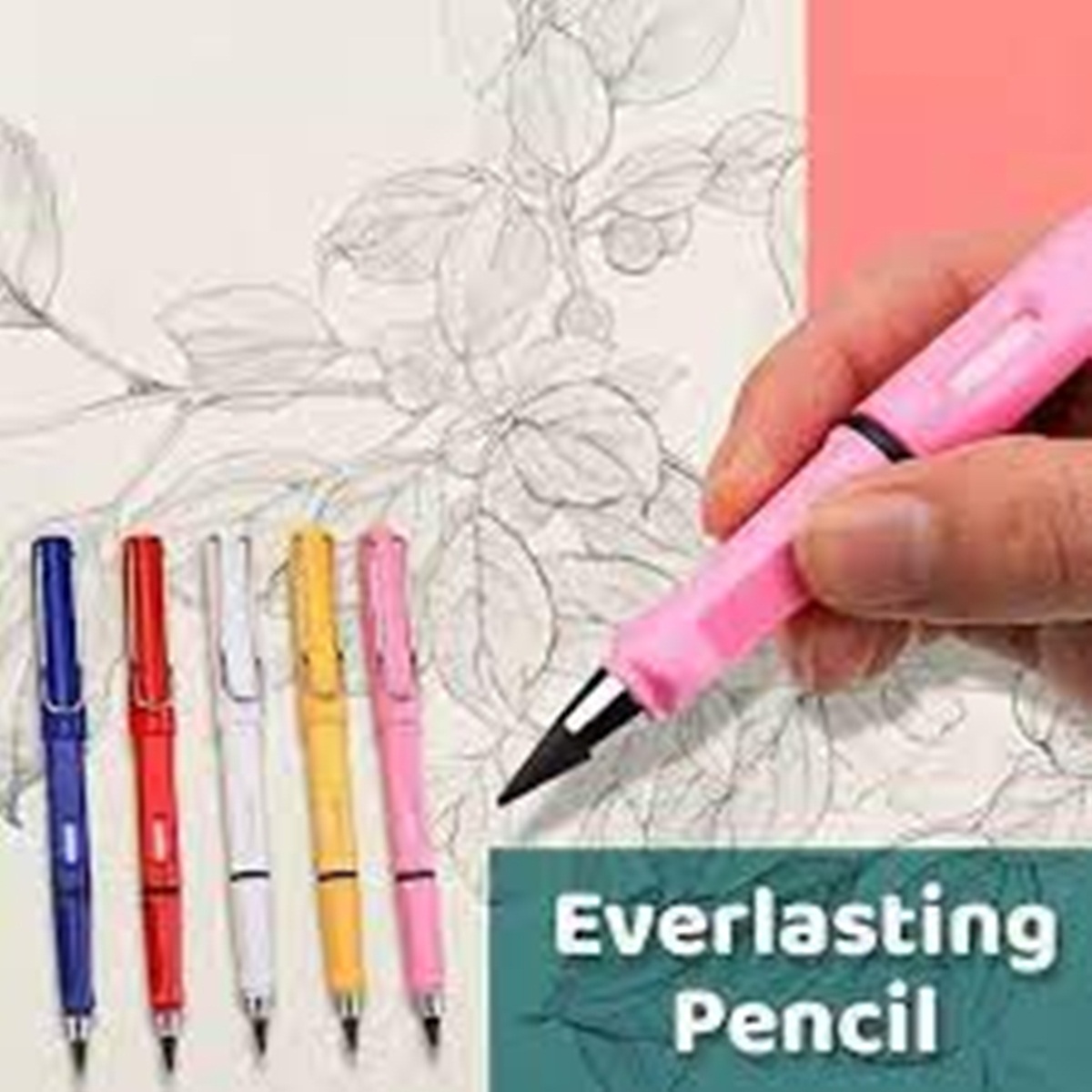 Eternal Pencil Premium / Pensil Eternal Tanpa Isi Untuk Sekolah / Pensil tanpa rautan / Pensil tanpa batas / No Ink Pen / Pensil abadi