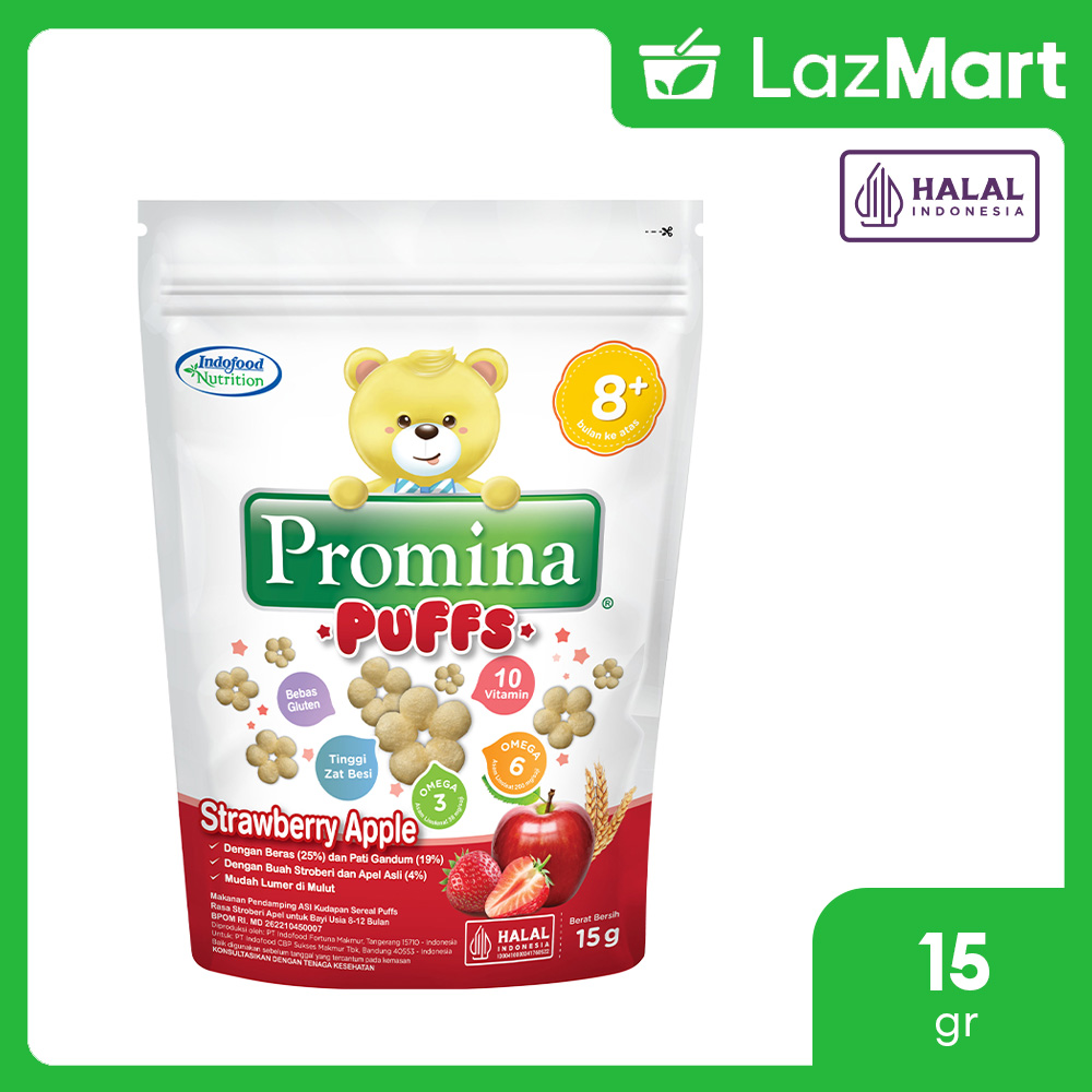 Promina Puffs Strawberry Apple 15gr