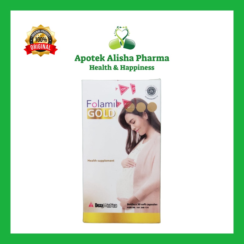 Folamil Gold dan Genio Box isi 30 Tablet Multivitamin Mineral Ibu Hamil Menyusui