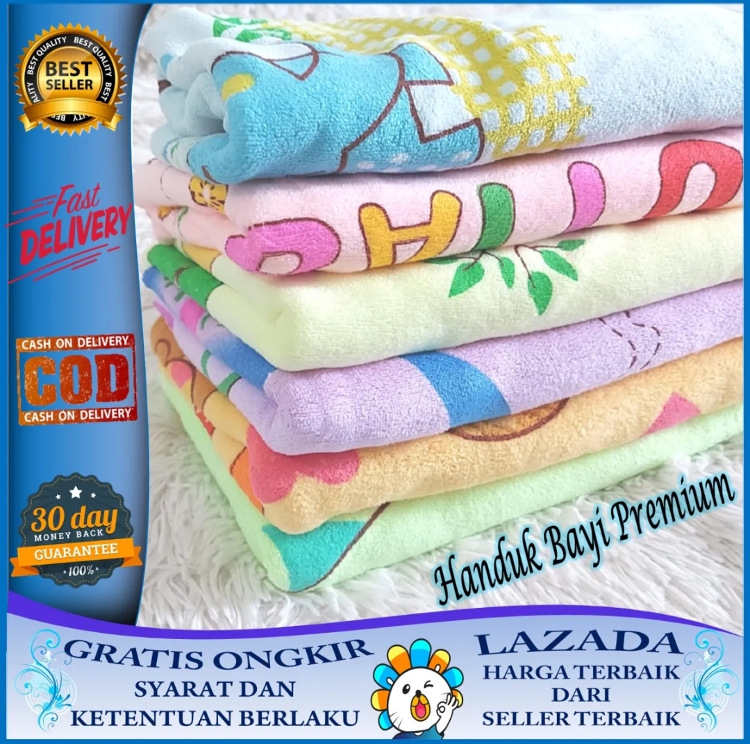 Handuk Mandi Bayi Bahan Premium Ukuran 50x100 tebal murah