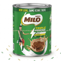 Nestle Milo 1kg Triple Advantage Milk Chocolate Susu Coklat Bubuk Ekstrak Malt dengan Kandungan Protein B Vitamin Iron Kaleng Powder Tin Millo 50serves 1klio