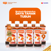 PAKET 9 BOTOL ZYMUNO - Vitamin Herbal Tingkatkan Daya Tahan Tubuh / Imun Terjaga / Jaga Kesehatan / Cegah Kanker Flu Demam Batuk / Mempercepat Penyembuhan Penyakit / Bantu Atasi Benjolan