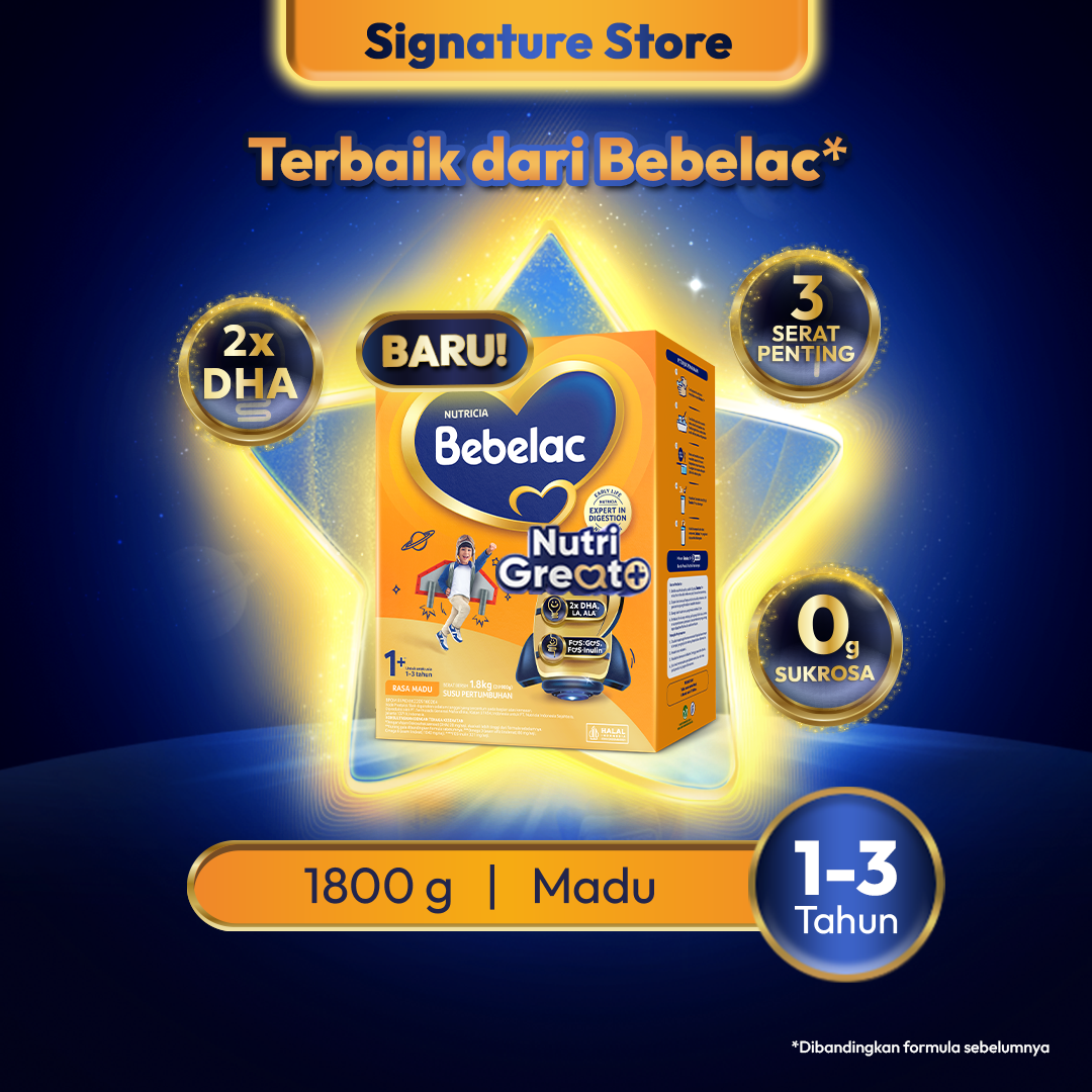 Bebelac 3 / Bebelac 1+ Madu Susu Pertumbuhan Bubuk 1800gr - Untuk Usia 1-3 Tahun