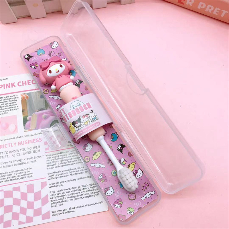 Sikat Gigi Anak Bulu Sikat Halus Motif Melody Kuromi Cinnamoroll Hello Kitty Capibara
