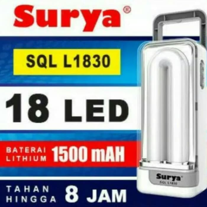 Surya SQL L1830 Lampu Emergency LED 18 SMD Rechargeable