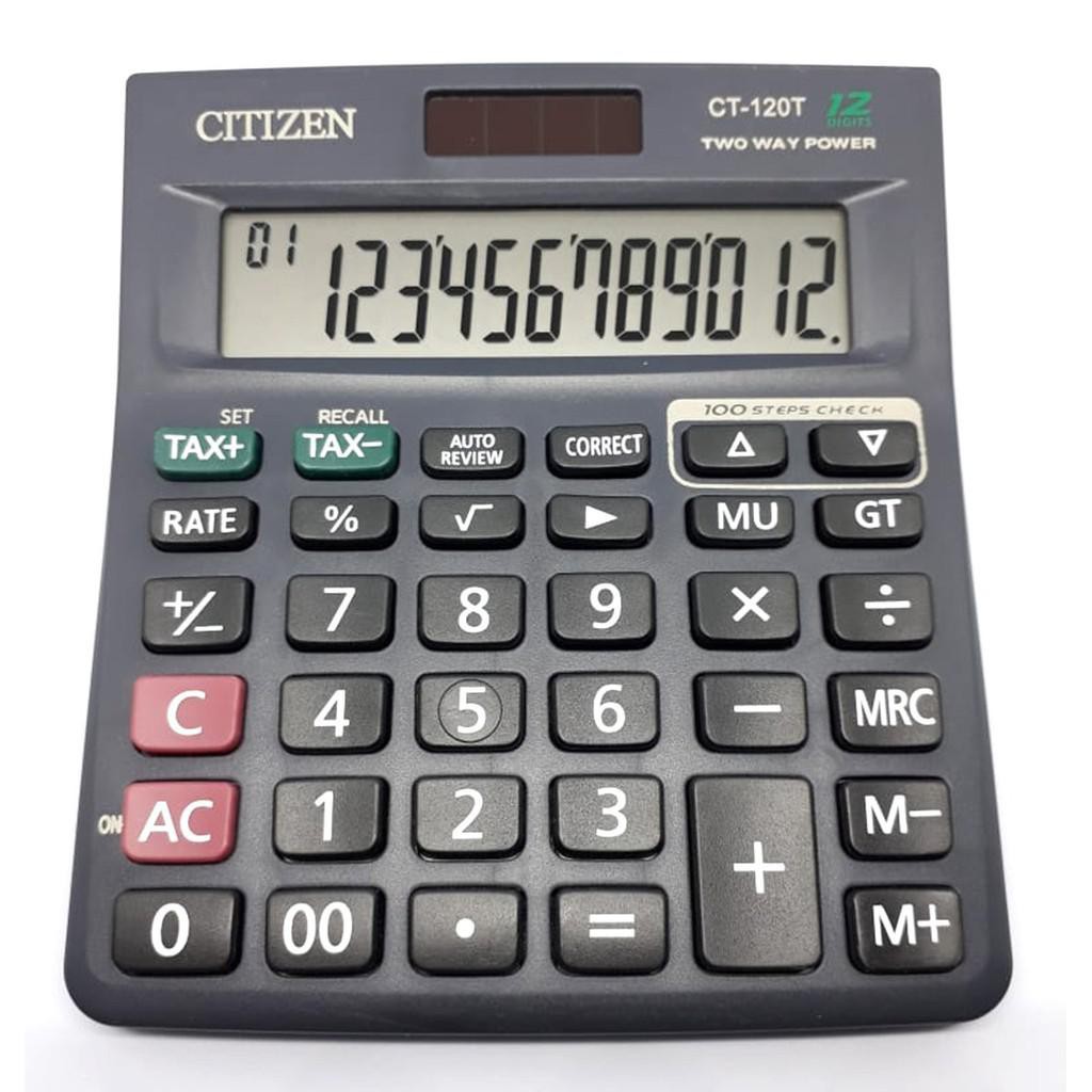 Kalkulator Citizen Type CT 120 T - Calculator Citizen 12 Digit CT-120T