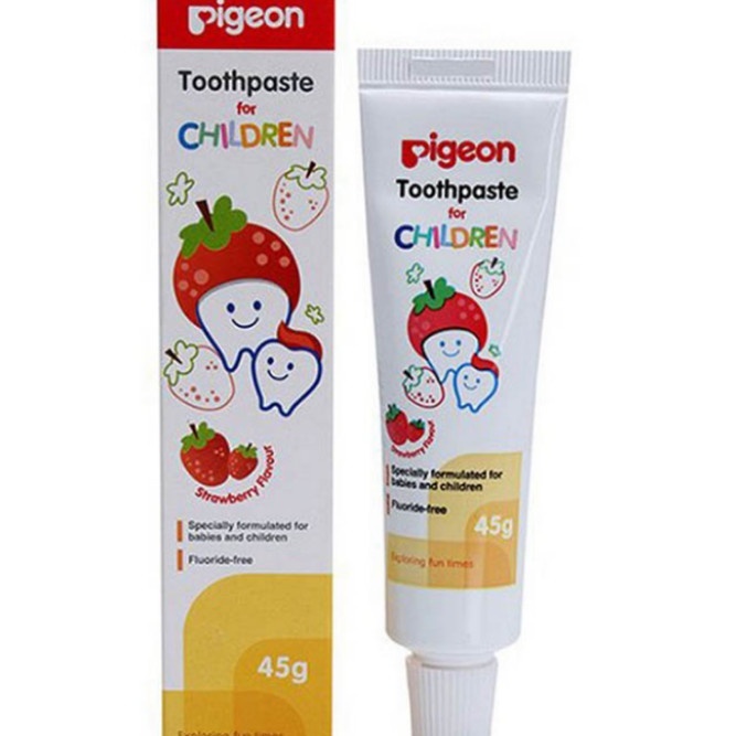 PIGEON Kids Toothpaste Anti-Rongga & Pencernaan 45Gr - Rasa Strawberry/Orange
