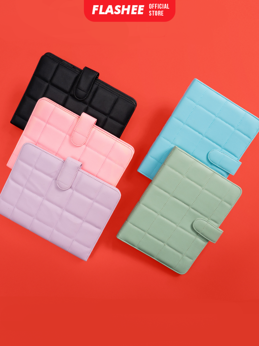 Flashee Binder Puffy Motif Binder Kulit A5 Premium 20 Ring