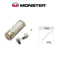 Original Monster XKT13 Wireless Bluetooth V5.3 Headset HIFI Sound Earphones Long Standby Earbuds Rotating Transparent Shell Lipstick Design Headphones Noise Reduction New