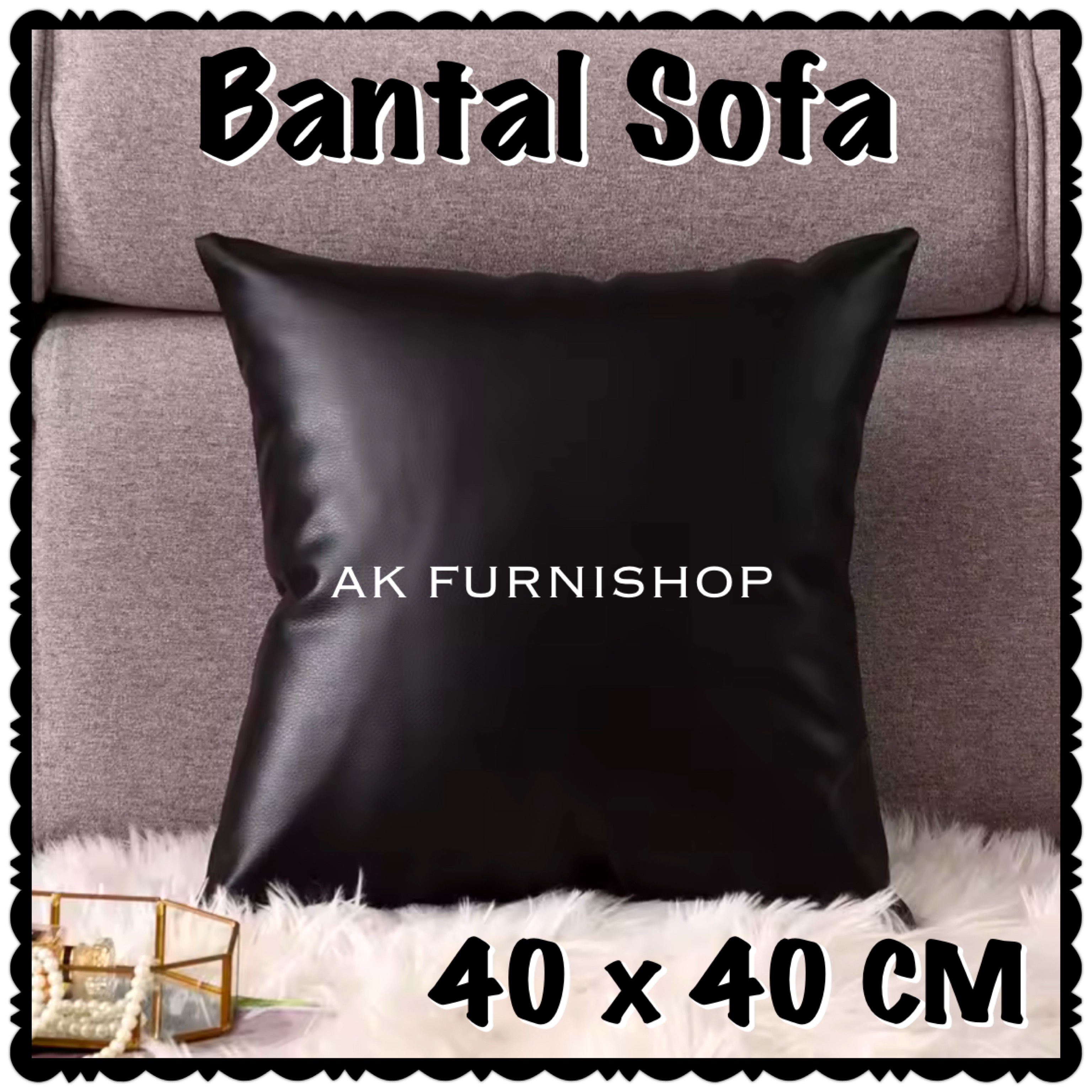 Bantal Sofa 40x40 CM Bahan Kulit Imitasi WATERPROOF
