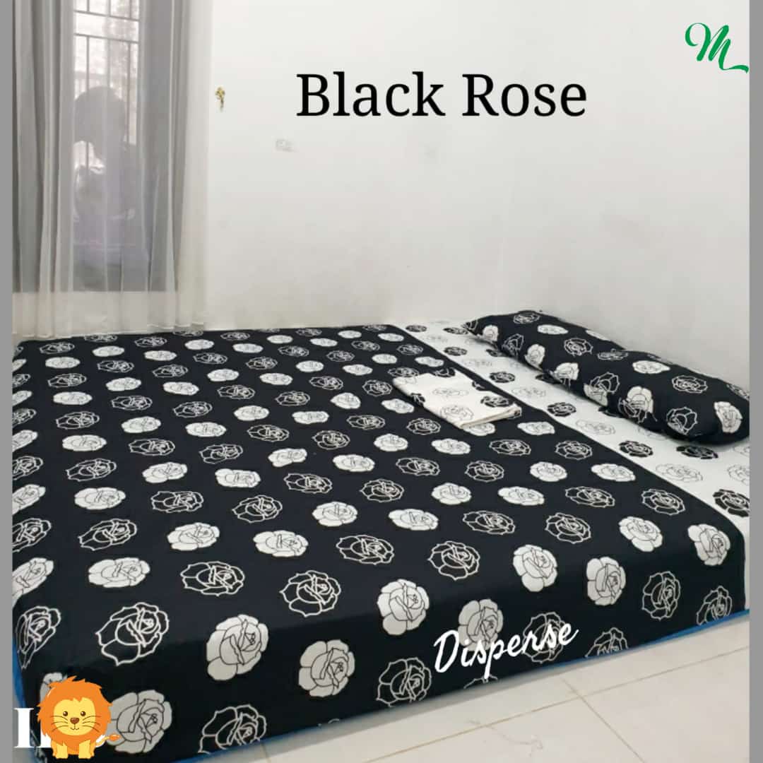 Sprei Abstrak Monochrome Murah No. 1 King Size 180X200 / No. 2 Queen Size 160x200 / No. 3 Double Size 120x200/ Super King 200x200 - Black White Rose Zebra sprei abstrak monochrome no. 1 king size 180x200 / no. 2 queen size 160×200 / no. 3 double size 120×200/ super king 200×200 – black white rose zebra