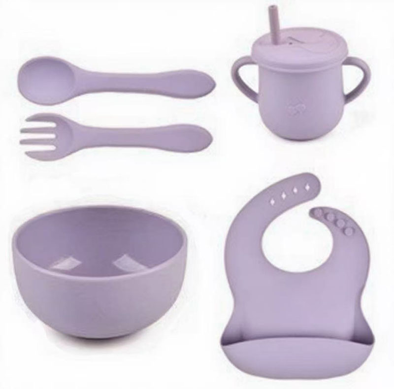 Tempat Makan Bayi Silicon Peralatan Mpasi Bayi Celemek Lengkap Waterproof Baby Feeding