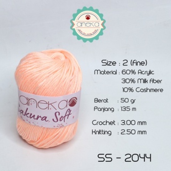 KATALOG - Benang Rajut Sakura Soft / Silk Cotton Milk Cotton Yarn 2