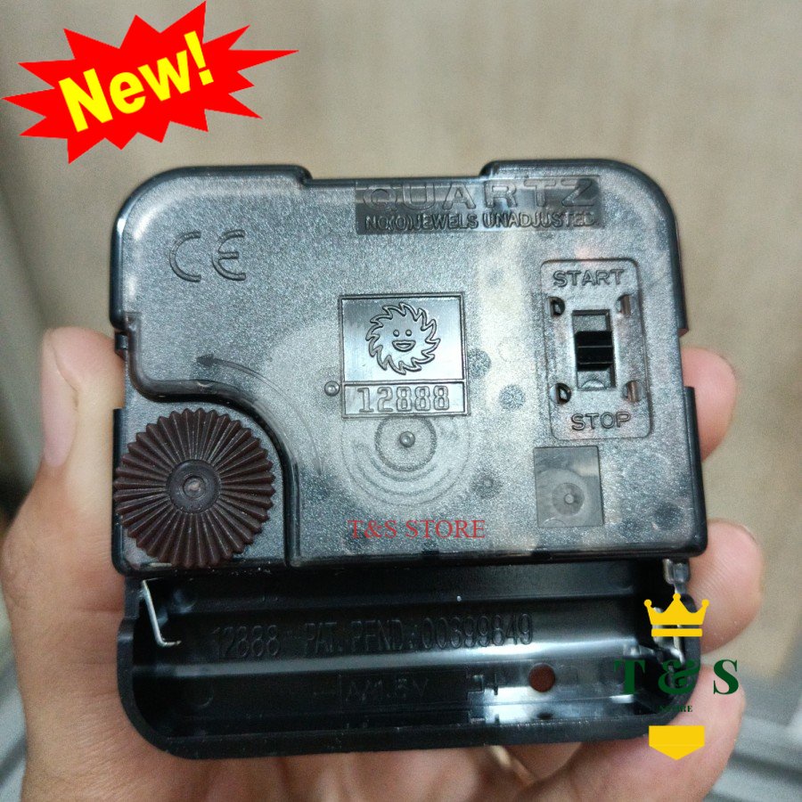 mesin jam dinding tahan lama quartz 12888 model detak 124 mm