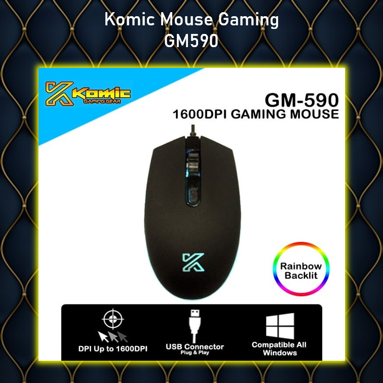 Mouse Gaming Komic Sword Shadow GM-590 – Competitive Game Mouse