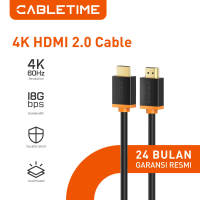 CABLETIME Kabel HDMI Ultra HD 4K High Speed Male to Male Prime Series