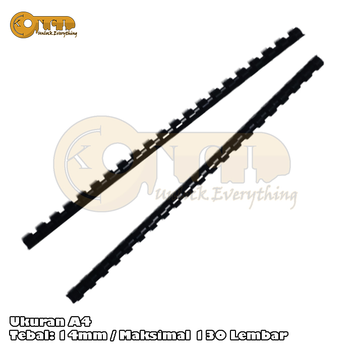 [2 PCS] Jilid Spiral Plastik / Plastik Binding A4 (14MM/130 Lembar)