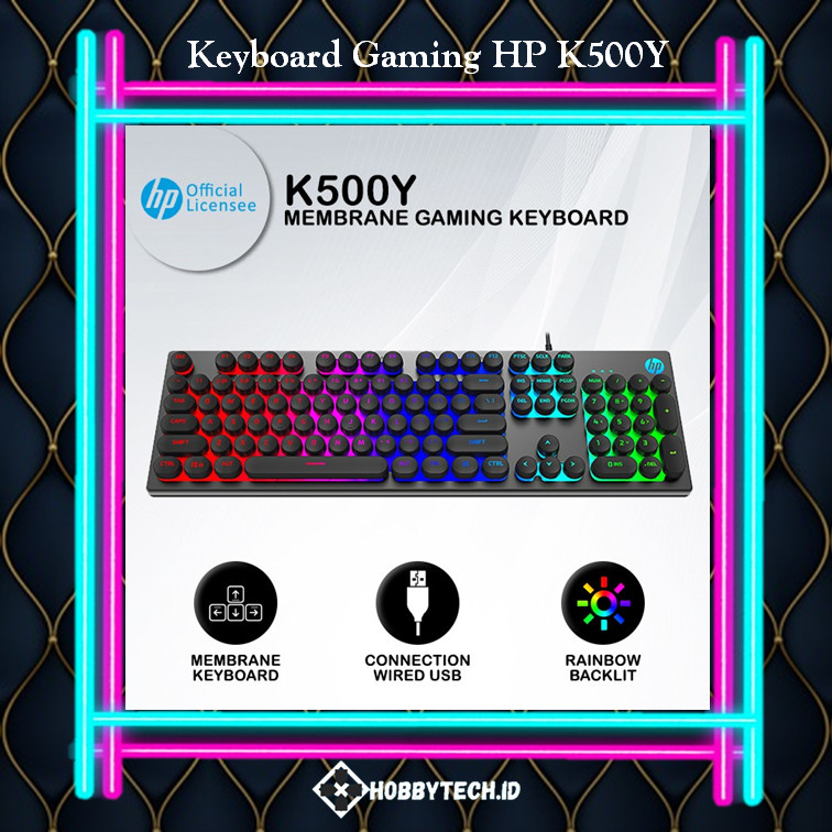 Keyboard Gaming HP K500Y - RGB Membrane (Rubber Dump)
