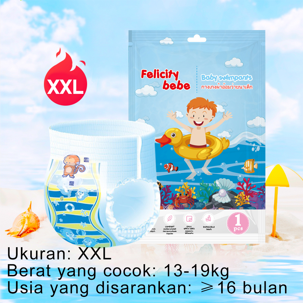 Payoe Popok Celana Renang Anak Bayi Celana Renang Balita Tahan Air Sekali Pakai Baby Swim Diapers
