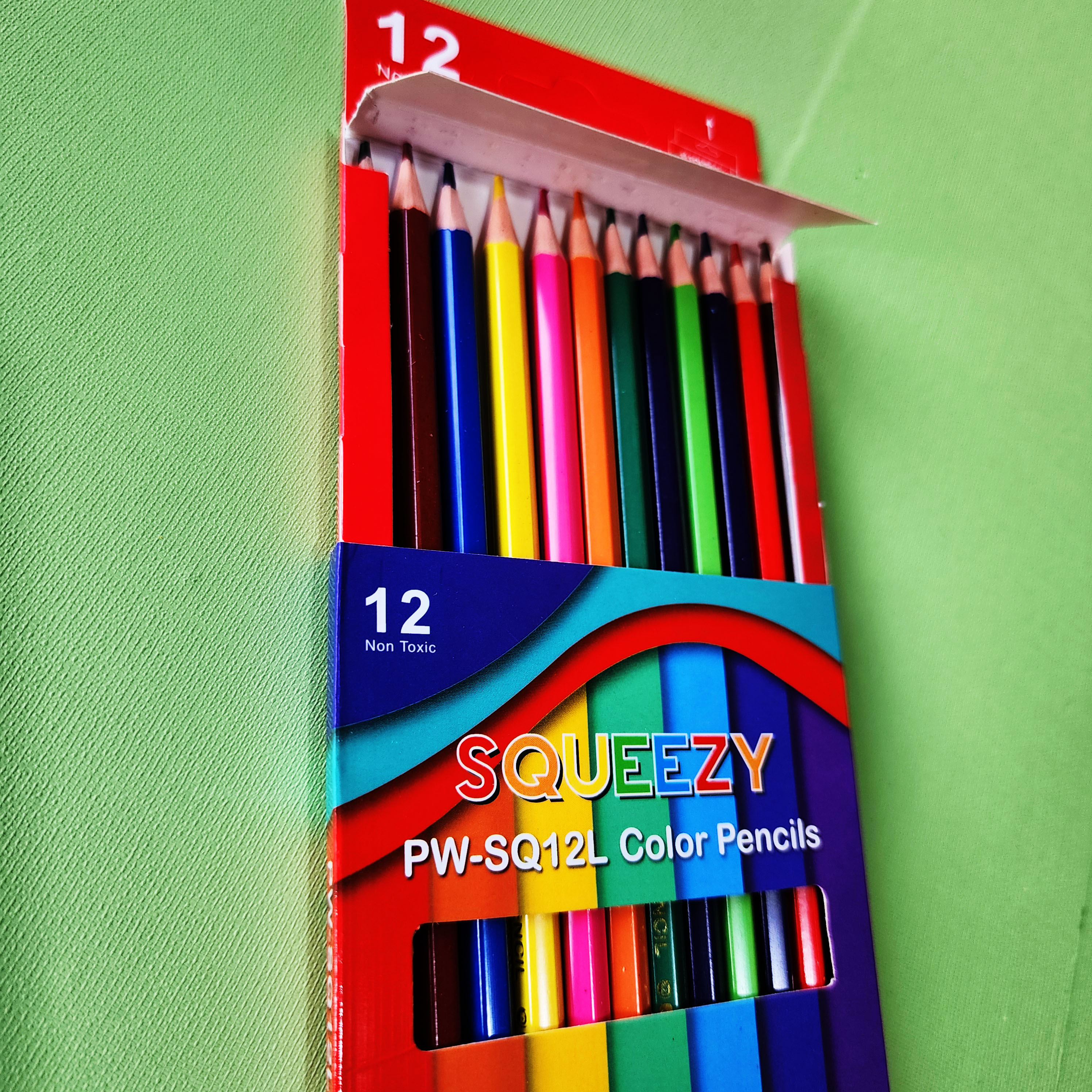 PENSIL WARNA SQUEEZY PANJANG 12 DAN 24 WARNA / PENSIL WARNA MURAH