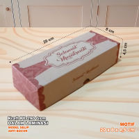 (50 Pcs) Box Kue Roti ukuran 20 x 8 x 45 cm Bahan Kraft PE 290 gsm Laminasi bagian dalam