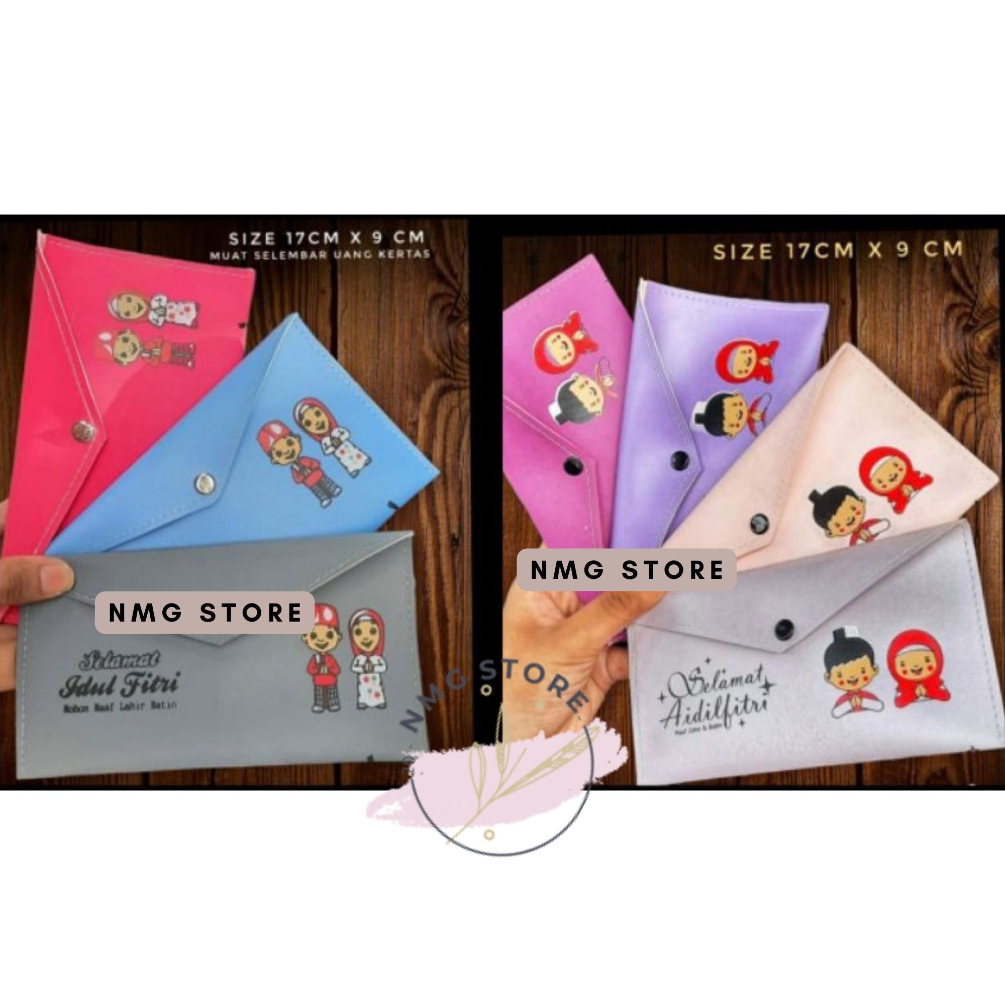 Dompet Amplop Panjang 1 Pack isi 10 PCS - Dompet Amplop Sedang - Dompet Kancing - Amplop Lebaran 2023 THR Idul Fitri - Angpao Ampao Ampau