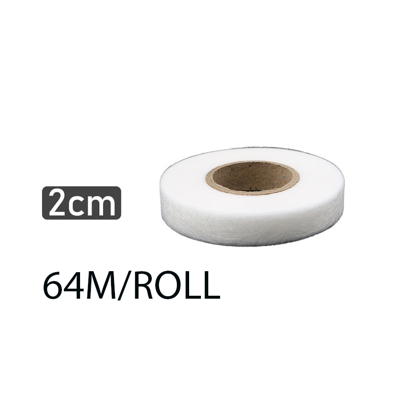 64Meter Lem Perekat Tekstil / Lem Kain Jahit / Lem Kain 2 sisi Lebar 1cm/2cm/3cm (1 roll = 70 yard)