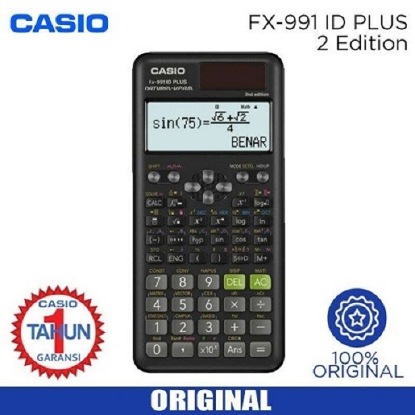 Kalkulator calculator scientific casio fx-991ID plus fx 991id plus kalkulator ilmiah casio fx991 id plus