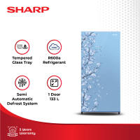 Sharp Kulkas 1 Pintu KireiI III Sakura Series - SJ-N163D-SB - Biru
