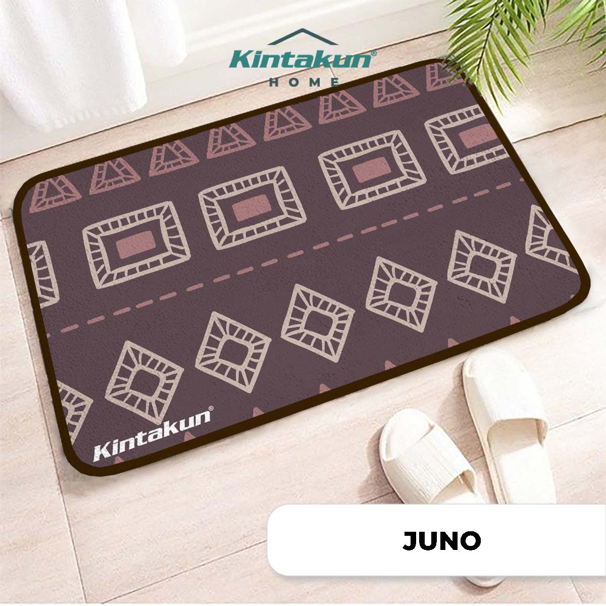 Kintakun Home Keset Kaki Persegi Panjang Anti Slip Nyloon Uk. 40x60 Cm
