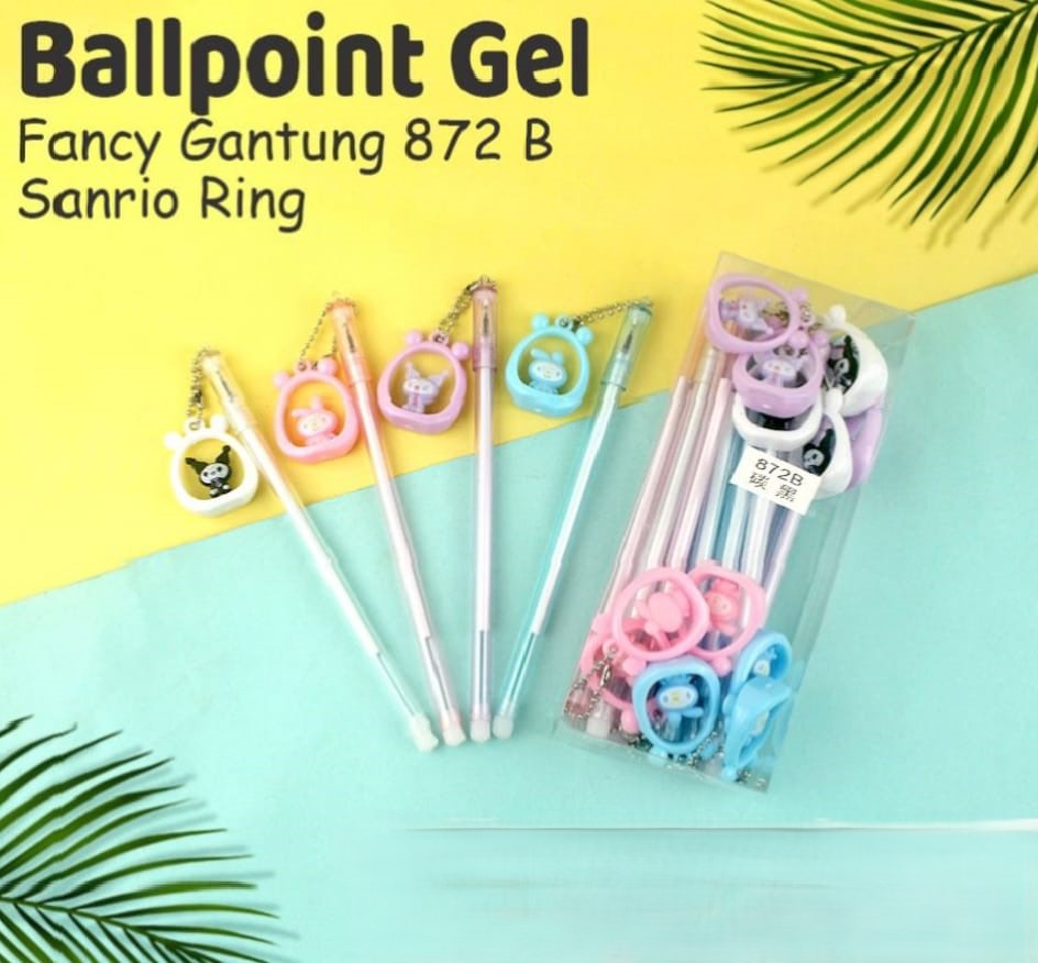 (12pc) PENA BALLPEN PEN GEL motif gantung AYUNAN KUROMI