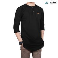 Baju koko Kaos kurta pria dewasa bahan katun combed 24s premium quality lengan 3/4 brand AZLINA